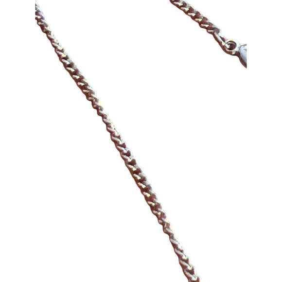 Mint Mongoose Silver Tone Necklace Crescent Half Circle Clear Rhinestones Adj - Picture 3 of 5